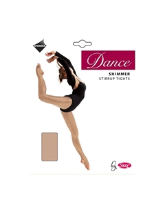Колготки со штрипками с блестками для танцев (1 пара), бежевый Silky