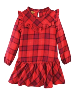 Платье для девочки с оборками в красную клетку Wrangler