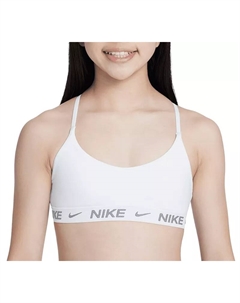 Спортивный бюстгальтер Dri-FIT Indy для девочек, белый Nike