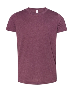 Футболка Youth Triblend, цвет maroon triblend Bella+canvas