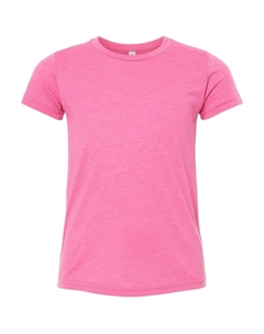 Футболка Youth Triblend, цвет charity pink triblend Bella+canvas