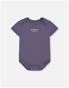 Комбинезон из органического хлопка темно-синего цвета Deux par deux