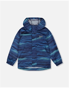 Ветровка с принтом, синяя волна и черный цвет Deux par deux