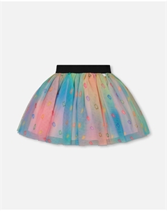 Юбка-сетка с принтом Разноцветные жевательные конфеты, цвет multicolored gummies Deux par deux