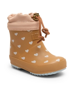 Резиновые сапоги "детская терморезина", зимние сапоги, резиновые сапоги, грязевая обувь на шерстяной подкладке, цвет Herz-Gelb Bisgaard