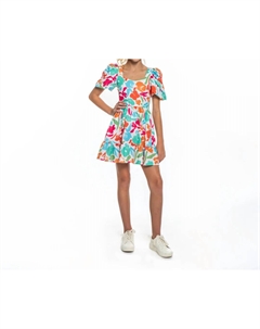 Мини-платье с цветочным принтом для девочек в многоцветном исполнении, цвет multi Peixoto