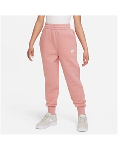 Спортивные брюки "CLUB FLEECE BIG KIDS' (GIRLS') HIGH-WAISTED FITTED PANTS", цвет Red Stardust/Red Stardust/White Nike sportswear