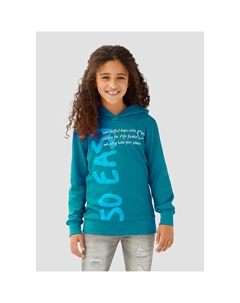 Рубашка с капюшоном "SO EASY - Print", удлиненная форма, цвет Petrol Kidsworld