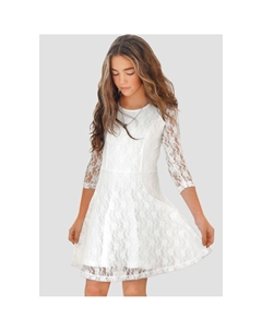 Кружевное платье с рукавами 3/4, цвет Natur Kidsworld