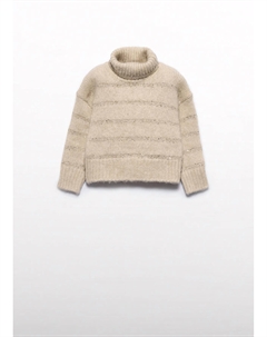 Женский свитер с пайетками и полосками в золотом цвете Abel & lula