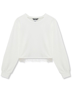 Пуловер с бахромой, белый Truce