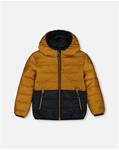 Стеганая демисезонная куртка Colorblock Brown And Black Deux par deux