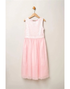 Платье из тюля с пайетками и бантом, розовый Miss