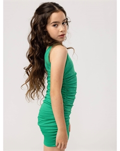Платье мини на одно плечо для девочек, зеленый Noizz
