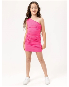 Платье мини на одно плечо для девочек, розовый Noizz