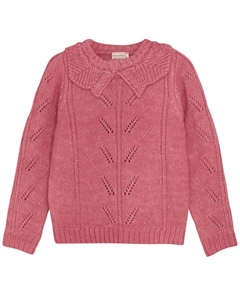 Длинный рукав трикотажный свитер цвета Slate Rose Minymo®