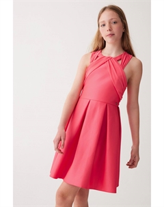 Коралловое платье из шифона и материала скуба Baker By Ted Baker, розовый Ted baker london