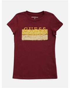 Футболка с круглым вырезом Junie (7-14), цвет mystic wine Guess factory