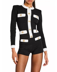 Шорты-бинты Ashton Bandage Knit черного цвета Retrofete