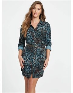 Платье-рубашка с принтом Misti, цвет ghost leaf leopard print Guess factory