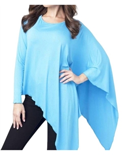 Асимметричный верх-туника бирюзового цвета Angel