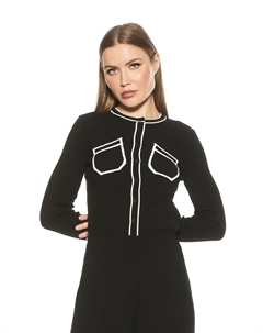 Кардиган с клевером, черный Alexia admor