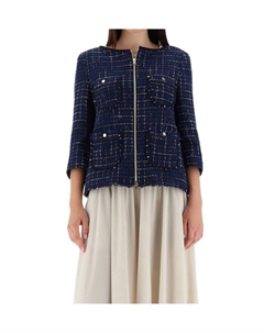 Твидовый пиджак с 4 карманами на молнии в новом синем цвете Herno