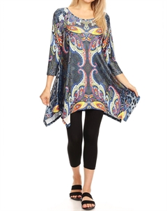 Верхняя туника Marlene в синем цвете Multi White mark