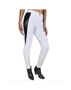 Женские кожаные леггинсы Pop белого цвета Rag & bone