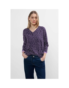 Блузка с длинными рукавами, выполненная из мягкой вискозы, синий Cecil