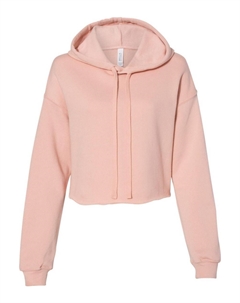 Женская укороченная флисовая толстовка, персиковый Bella+canvas