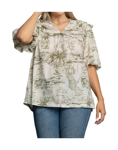 Топ Ace Of Spades в оливковом цвете Umgee