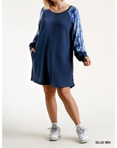 Платье Tie Dye Plus в синем миксе Umgee