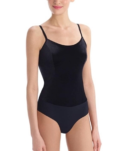 Боди на бретельках из бархата черного цвета Commando