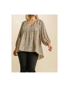 Бэбидолл-топ с асимметричным подолом черного цвета Umgee