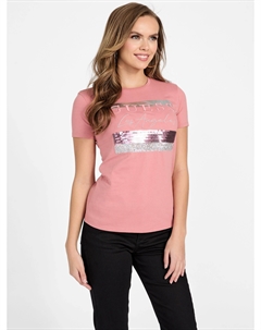 Футболка с логотипом Лерни, цвет vintage peony Guess factory