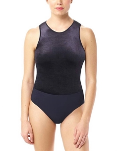 Бархатный комбинезон черного цвета Commando