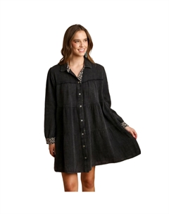 Платье из хлопчатобумажной марли с минеральной стиркой, цвет ash Fashnzfab