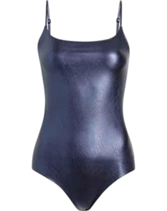 Боди из искусственной кожи на бретельках Galaxy Commando