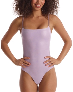 Боди из искусственной кожи цвета лаванды, лавандовый Commando