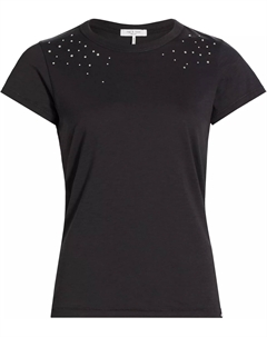 Женская футболка с заклепками Ombre, черная Rag & bone