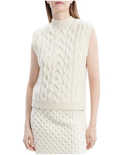 Жилет-свитер из смеси шерсти и кашемира, белый Theory