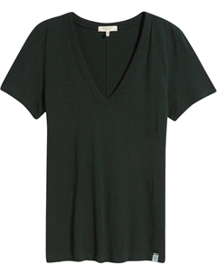 Женская футболка Slub Vee, темно-зеленая Rag & bone