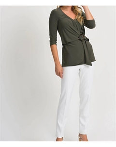 Туника с завязками спереди, цвет оливковый Joseph ribkoff