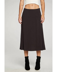 Юбка миди с оборками и разрезами по бокам в цвете Phantom Chaser