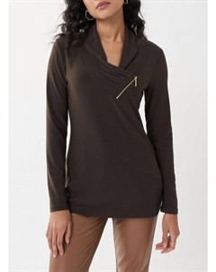 Туника с застежкой-молнией цвета мокко, цвет mocha Joseph ribkoff