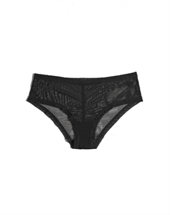 Женские сетчатые трусики-хипстеры с кружевной отделкой черного цвета Blush lingerie