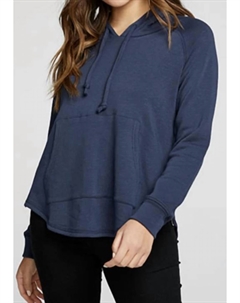 Слабый французский терри L/s Молния сбоку свитер Night Sky Chaser