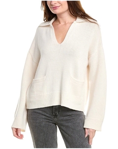 Свитер-поло из смеси шерсти и кашемира от Danica, белый Rag & bone