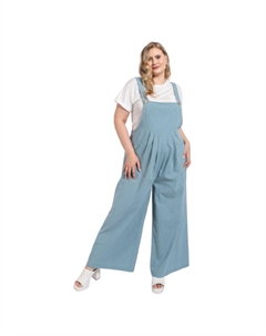 Комбинезон с защипами и боковыми карманами, цвет light denim Fashnzfab